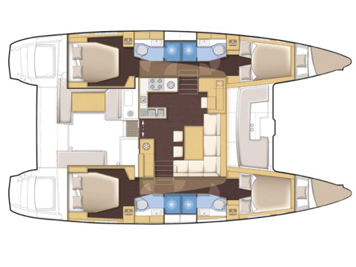 Grundriss Yacht Lagoon 450F